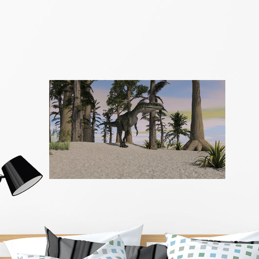 Monolophosaurus Prehistoric Environment Wall Decal Design 2