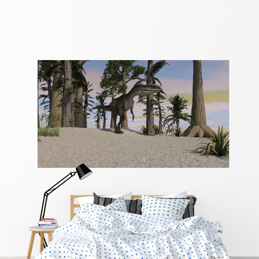 Monolophosaurus Prehistoric Environment Wall Decal Design 2