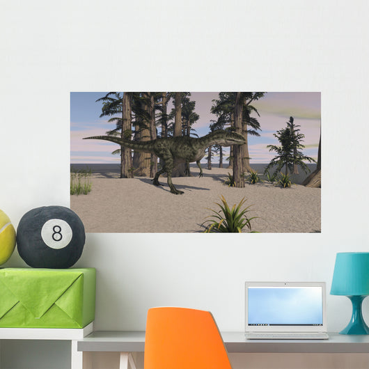 Monolophosaurus Prehistoric Environment Wall Decal Design 1