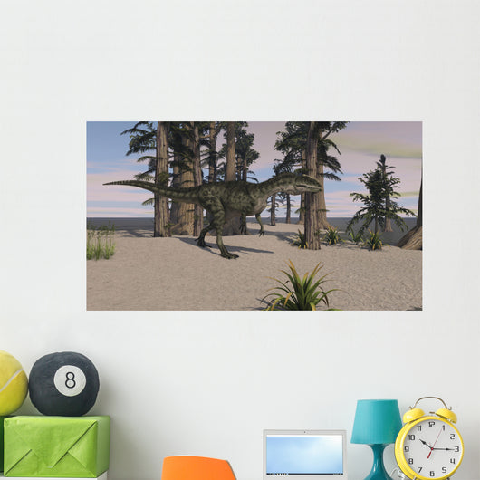 Monolophosaurus Prehistoric Environment Wall Decal Design 1