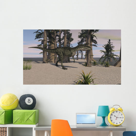 Monolophosaurus Prehistoric Environment Wall Decal Design 1