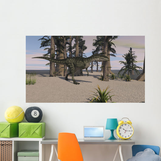 Monolophosaurus Prehistoric Environment Wall Decal Design 1