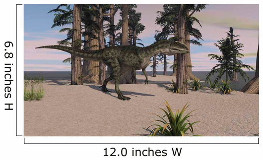 Monolophosaurus Prehistoric Environment Wall Decal Design 1
