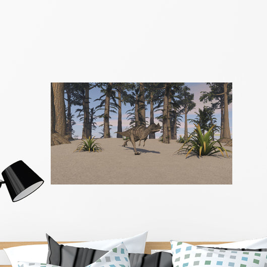 Ceratosaurus Hunting Prehistoric Environment Wall Decal Design 2