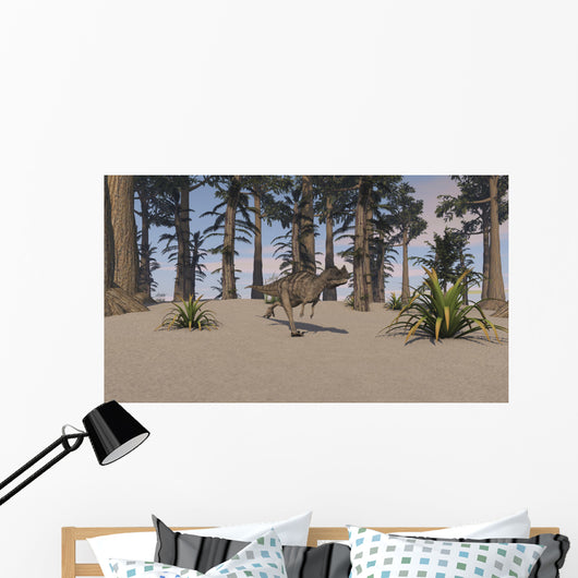 Ceratosaurus Hunting Prehistoric Environment Wall Decal Design 2