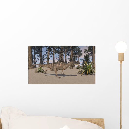 Ceratosaurus Hunting Prehistoric Environment Wall Decal Design 1