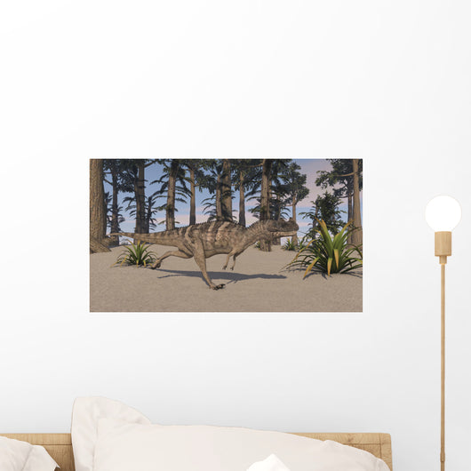 Ceratosaurus Hunting Prehistoric Environment Wall Decal Design 1