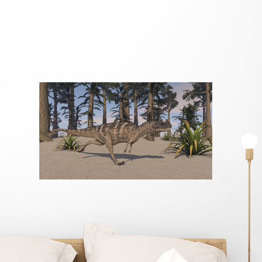 Ceratosaurus Hunting Prehistoric Environment Wall Decal Design 1