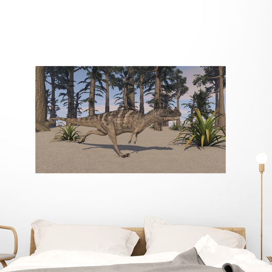 Ceratosaurus Hunting Prehistoric Environment Wall Decal Design 1