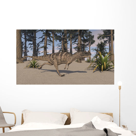 Ceratosaurus Hunting Prehistoric Environment Wall Decal Design 1