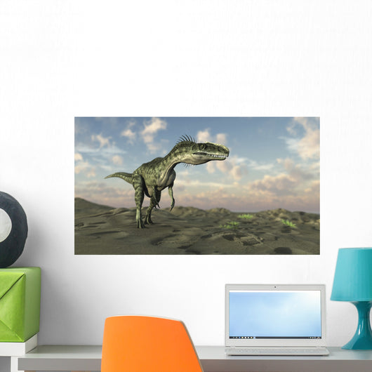 Monolophosaurus Walking across Desert Wall Decal Design 3