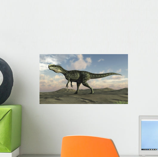 Monolophosaurus Walking across Desert Wall Decal Design 2