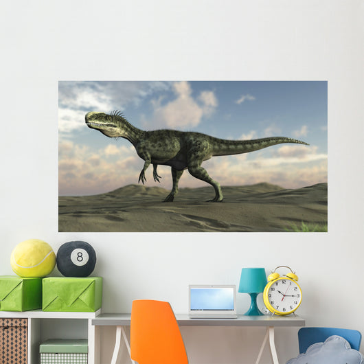 Monolophosaurus Walking across Desert Wall Decal Design 2