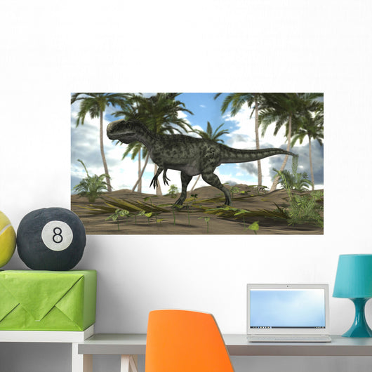 Monolophosaurus Dinosaur Prehistoric Environment Wall Decal Design 2
