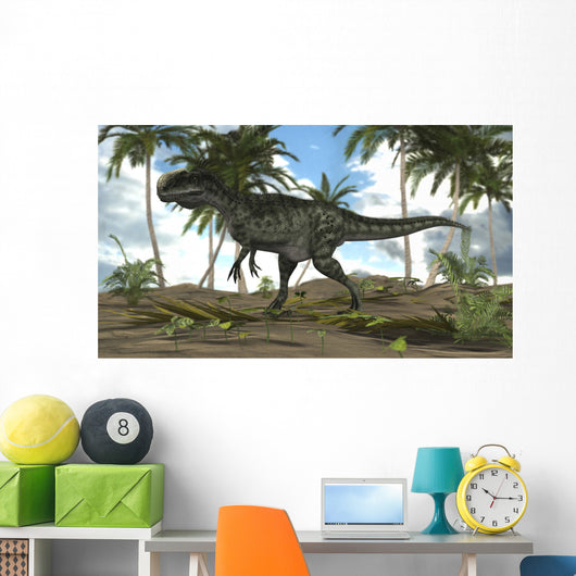 Monolophosaurus Dinosaur Prehistoric Environment Wall Decal Design 2