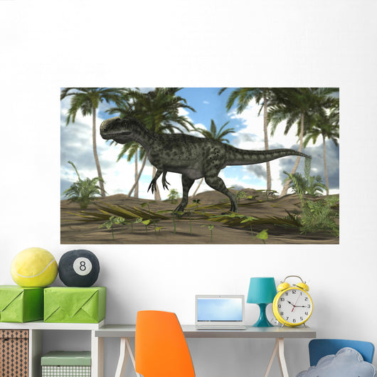 Monolophosaurus Dinosaur Prehistoric Environment Wall Decal Design 2