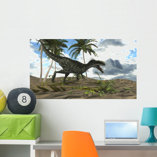 Monolophosaurus Dinosaur Prehistoric Environment Wall Decal Design 1