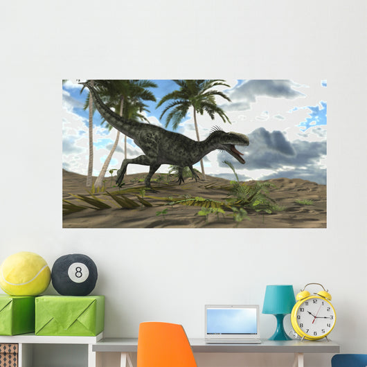 Monolophosaurus Dinosaur Prehistoric Environment Wall Decal Design 1