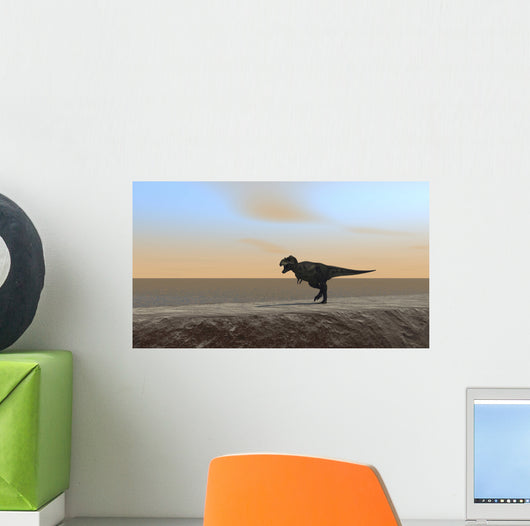 Tyrannosaurus Rex Hunting along Wall Decal