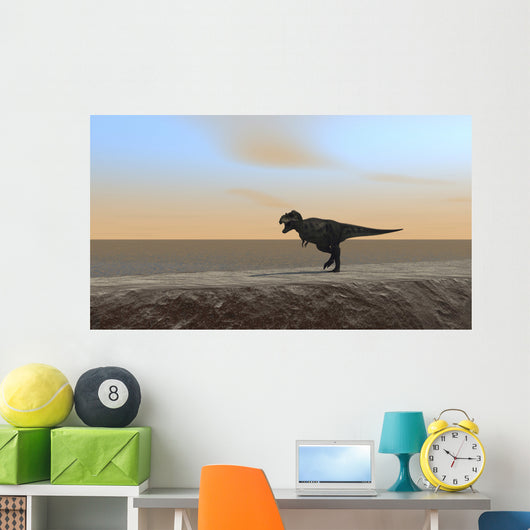 Tyrannosaurus Rex Hunting along Wall Decal