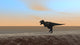Tyrannosaurus Rex Hunting along Wall Decal