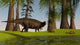 Shuangmiaosaurus Dinosaur Grazing Nearby Wall Decal