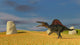 Spinosaurus Walking across Grassy Wall Decal Design 1