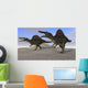Two Spinosaurus Dinosaurs Hunting Wall Decal Design 1