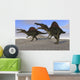 Two Spinosaurus Dinosaurs Hunting Wall Decal Design 1