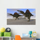 Two Spinosaurus Dinosaurs Hunting Wall Decal Design 1