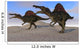 Two Spinosaurus Dinosaurs Hunting Wall Decal Design 1