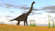 Large Brachiosaurus Grassy Field Wall Decal