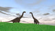Two Large Brachiosaurus Grassy Wall Decal