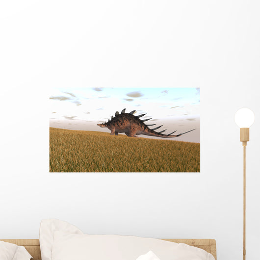 Kentrosaurus Walking across Grassy Wall Decal Design 2