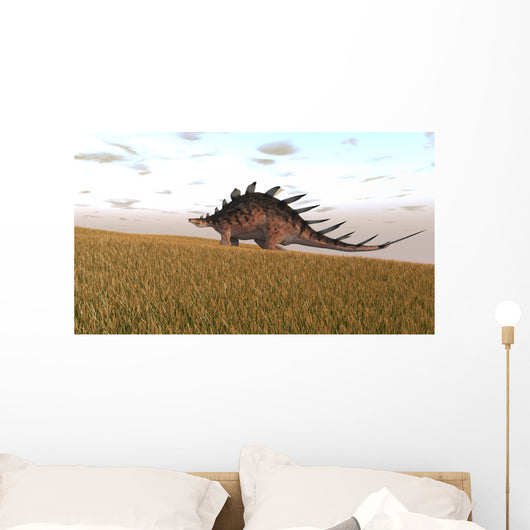 Kentrosaurus Walking across Grassy Wall Decal Design 2