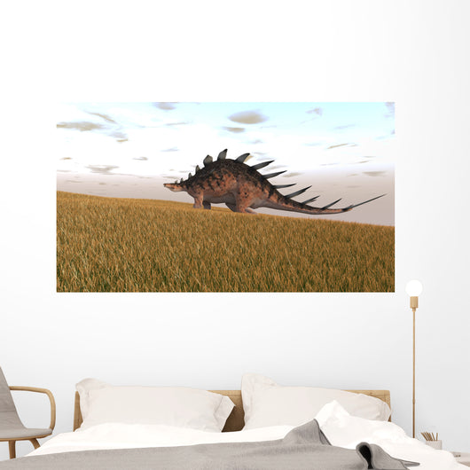 Kentrosaurus Walking across Grassy Wall Decal Design 2