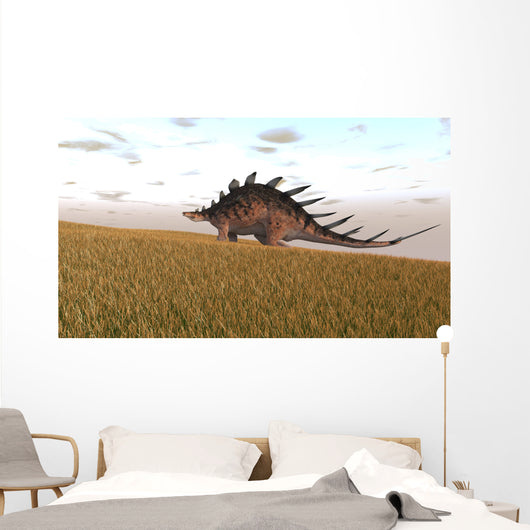 Kentrosaurus Walking across Grassy Wall Decal Design 2