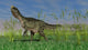Monolophosaurus Walking across Grassy Wall Decal Design 4