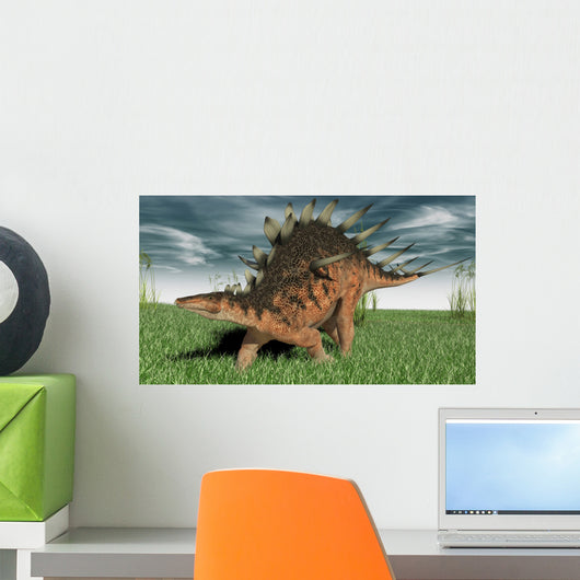 Kentrosaurus Walking across Prehistoric Wall Decal Design 1