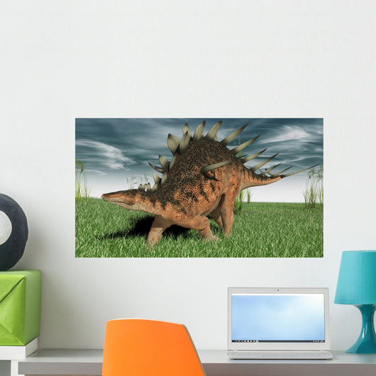 Kentrosaurus Walking across Prehistoric Wall Decal Design 1