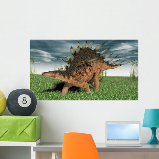 Kentrosaurus Walking across Prehistoric Wall Decal Design 1
