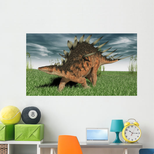Kentrosaurus Walking across Prehistoric Wall Decal Design 1