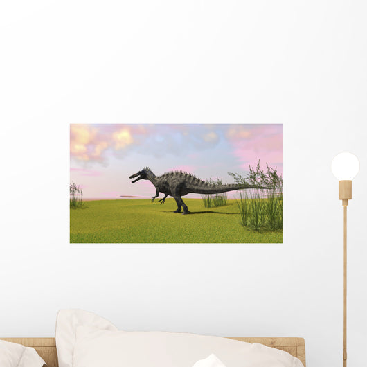 Suchomimus Walking across Grassy Wall Decal Design 2