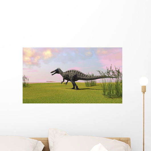 Suchomimus Walking across Grassy Wall Decal Design 2