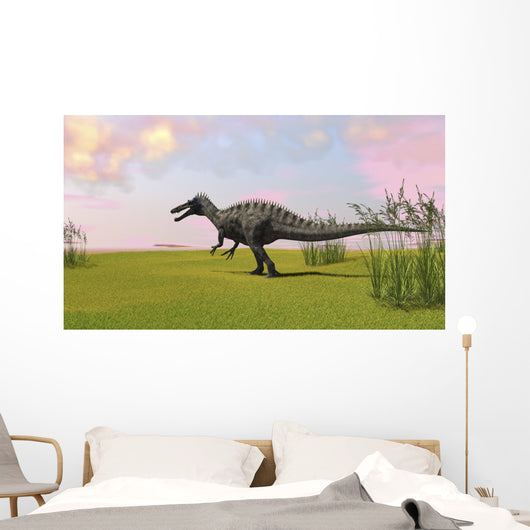 Suchomimus Walking across Grassy Wall Decal Design 2
