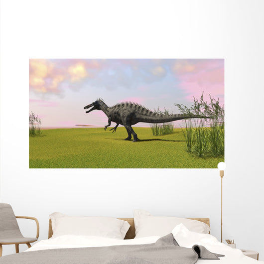 Suchomimus Walking across Grassy Wall Decal Design 2