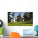 Monolophosaurus Running across Grassy Wall Decal Design 1