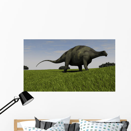 Brachytrachelopan Walking across Prehistoric Wall Decal Design 2