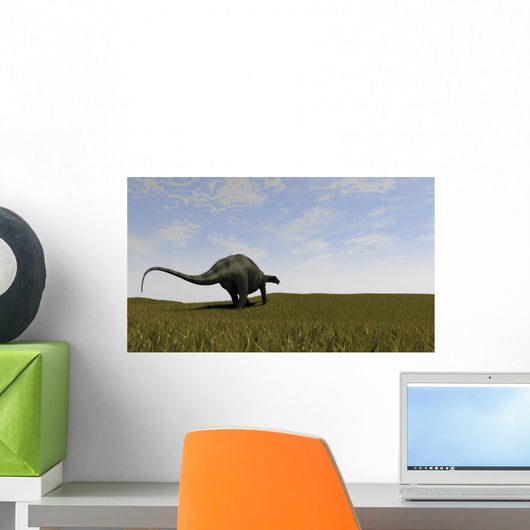 Brachytrachelopan Walking across Prehistoric Wall Decal Design 1