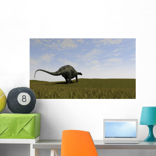 Brachytrachelopan Walking across Prehistoric Wall Decal Design 1